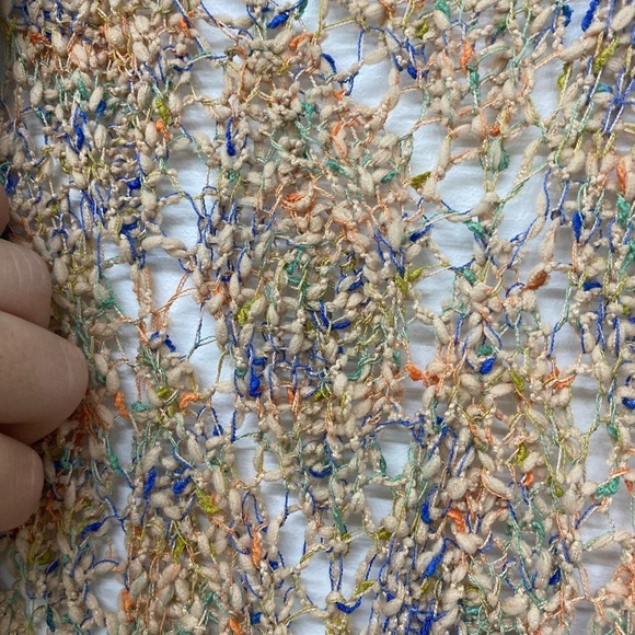 POL boutique multi color tan crochet cardigan - Picture 3 of 5